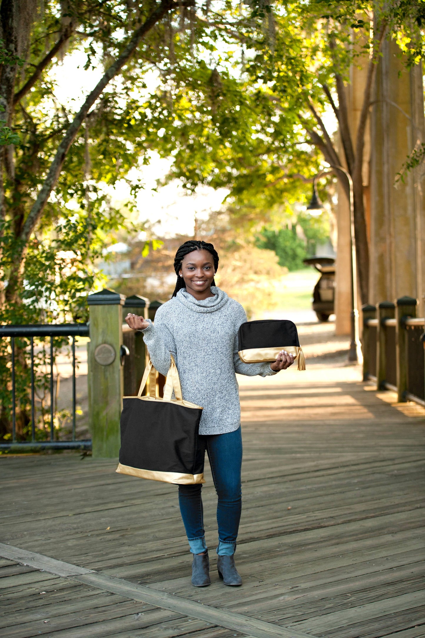 Black Cabana Tote