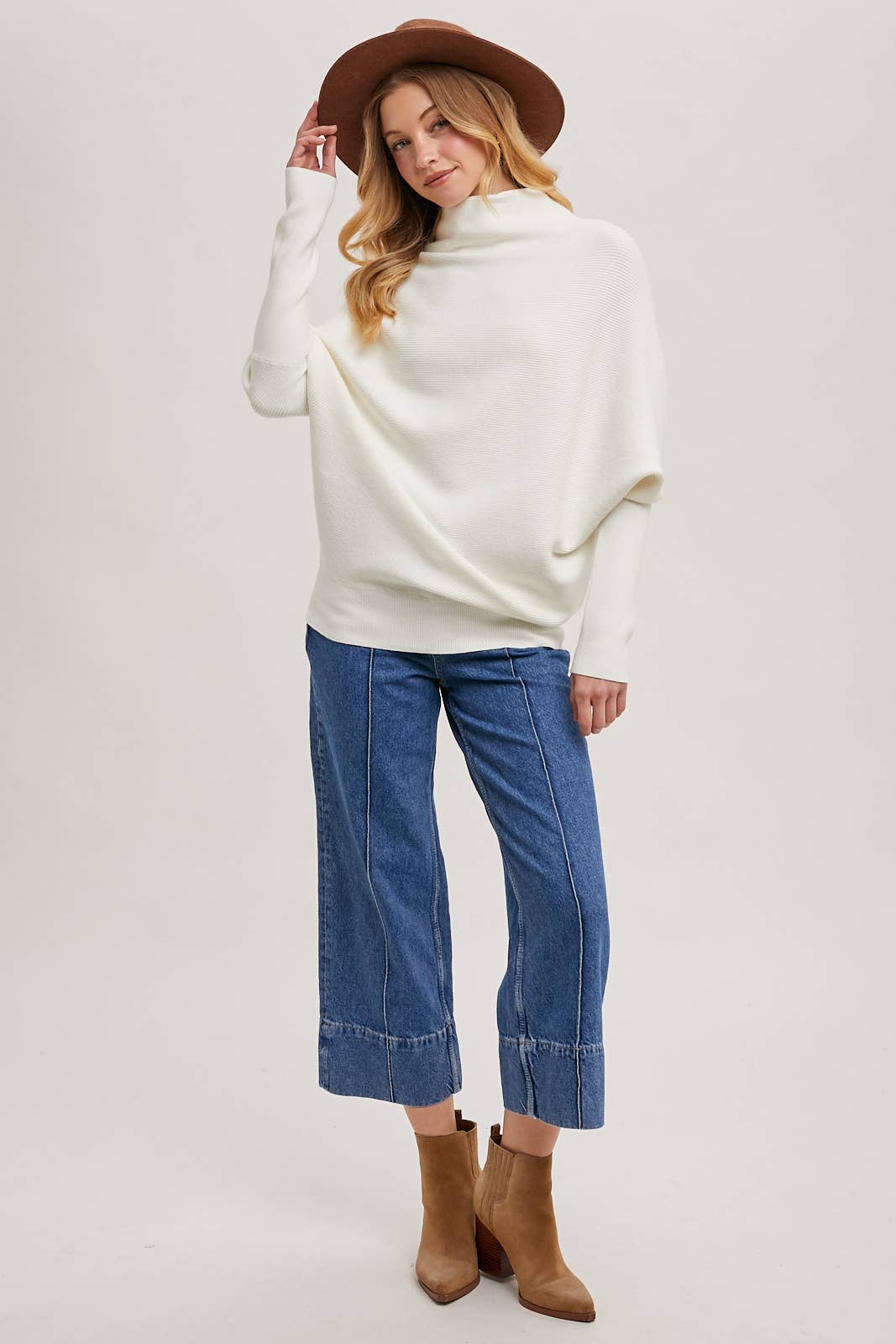 SLOUCH NECK DOLMAN PULLOVER