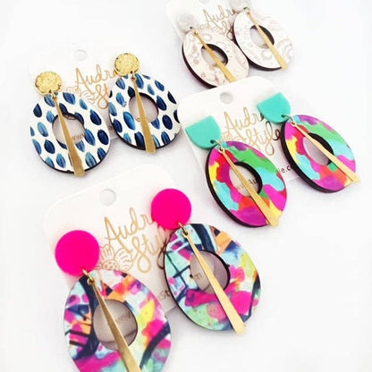 Colorful Bold Fall Statement Earring
