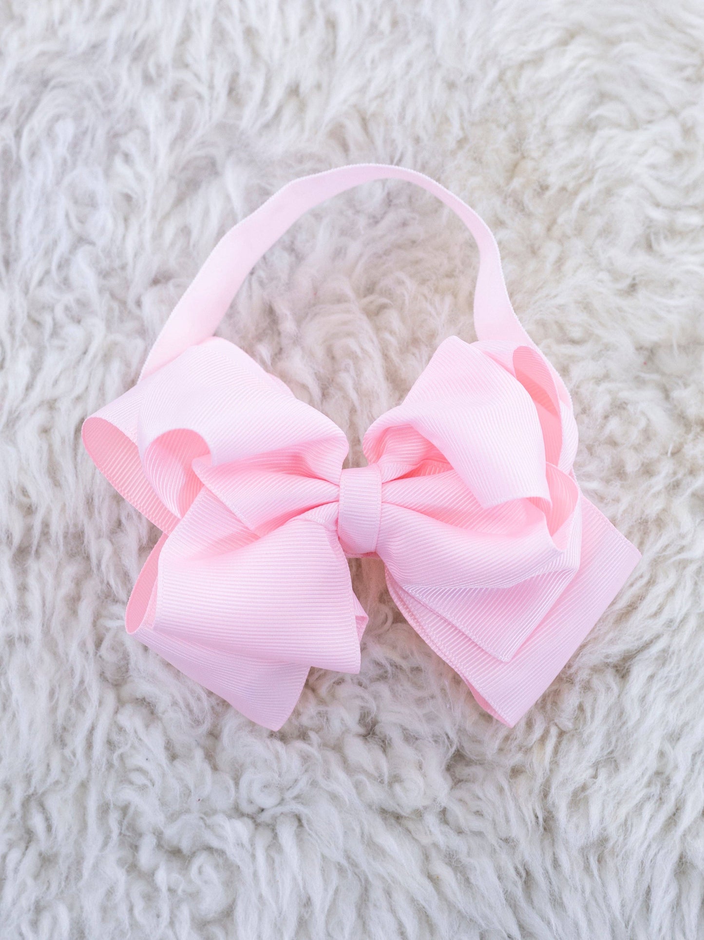 5 Inch Double Layer Bow With Headband - 29 Colors Available