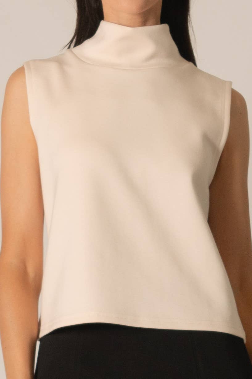 P. CILL Butter Modal Cowl Neck Sleeveless Top