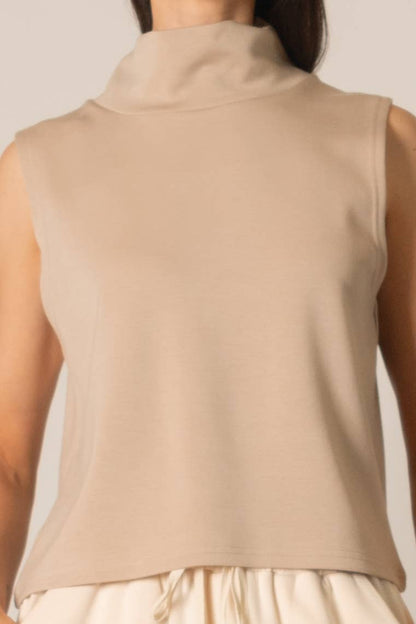 P. CILL Butter Modal Cowl Neck Sleeveless Top