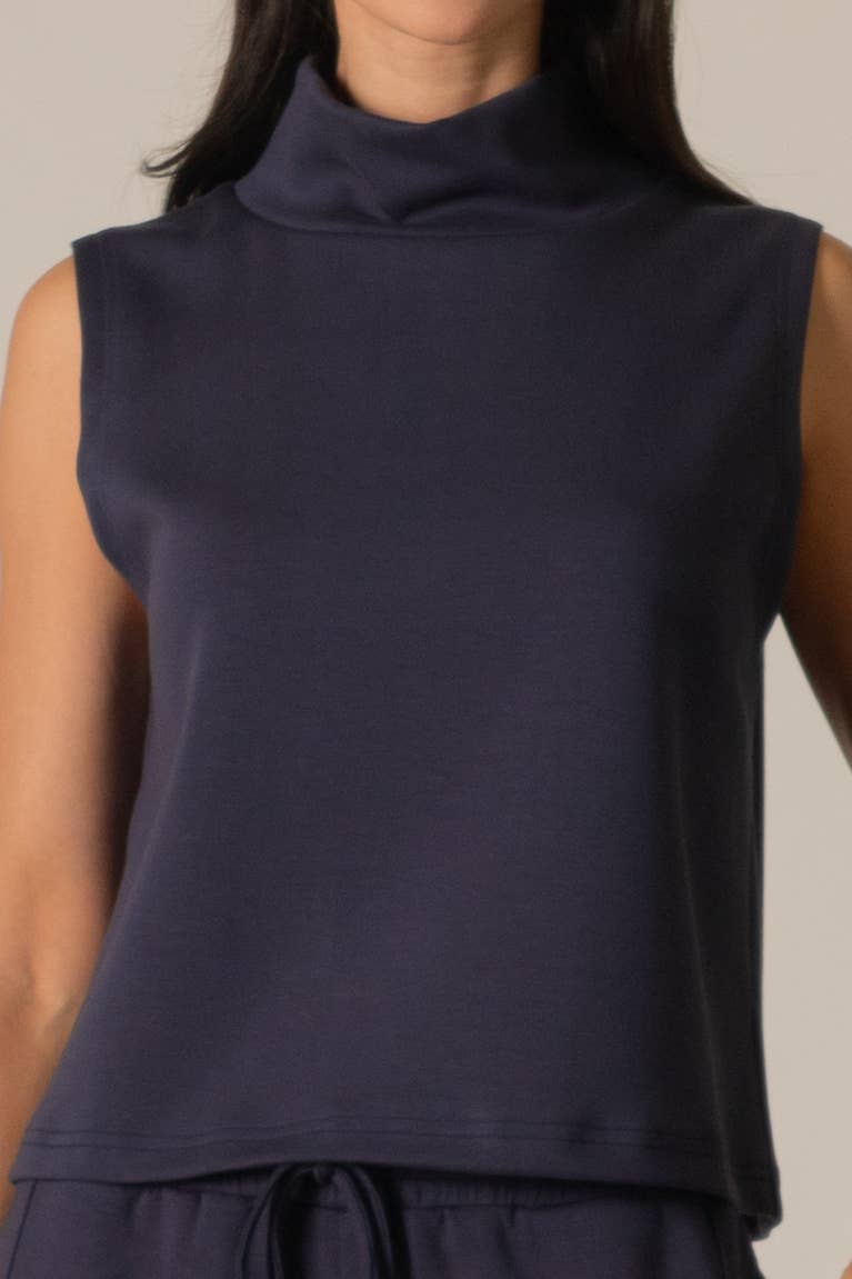 P. CILL Butter Modal Cowl Neck Sleeveless Top