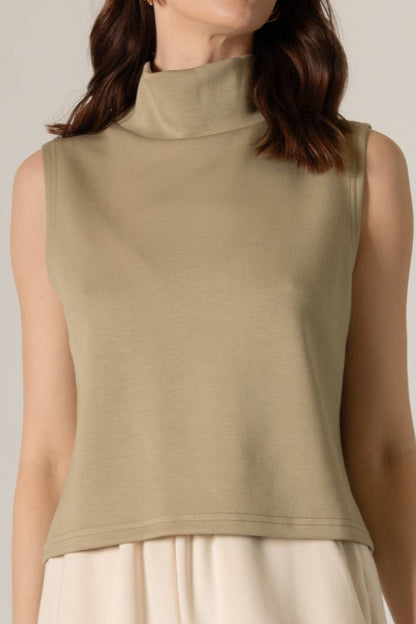 P. CILL Butter Modal Cowl Neck Sleeveless Top