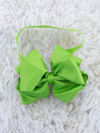 5 Inch Double Layer Bow With Headband - 29 Colors Available