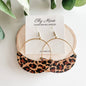 Gold Leopard Nikki Leather Earrings RTS