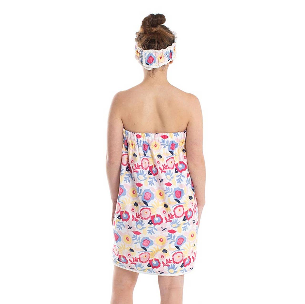 Spa Wrap + Headband Set - Floral Pop