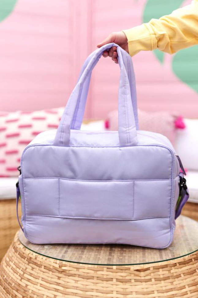 Modern Puffer Duffle - Lilac