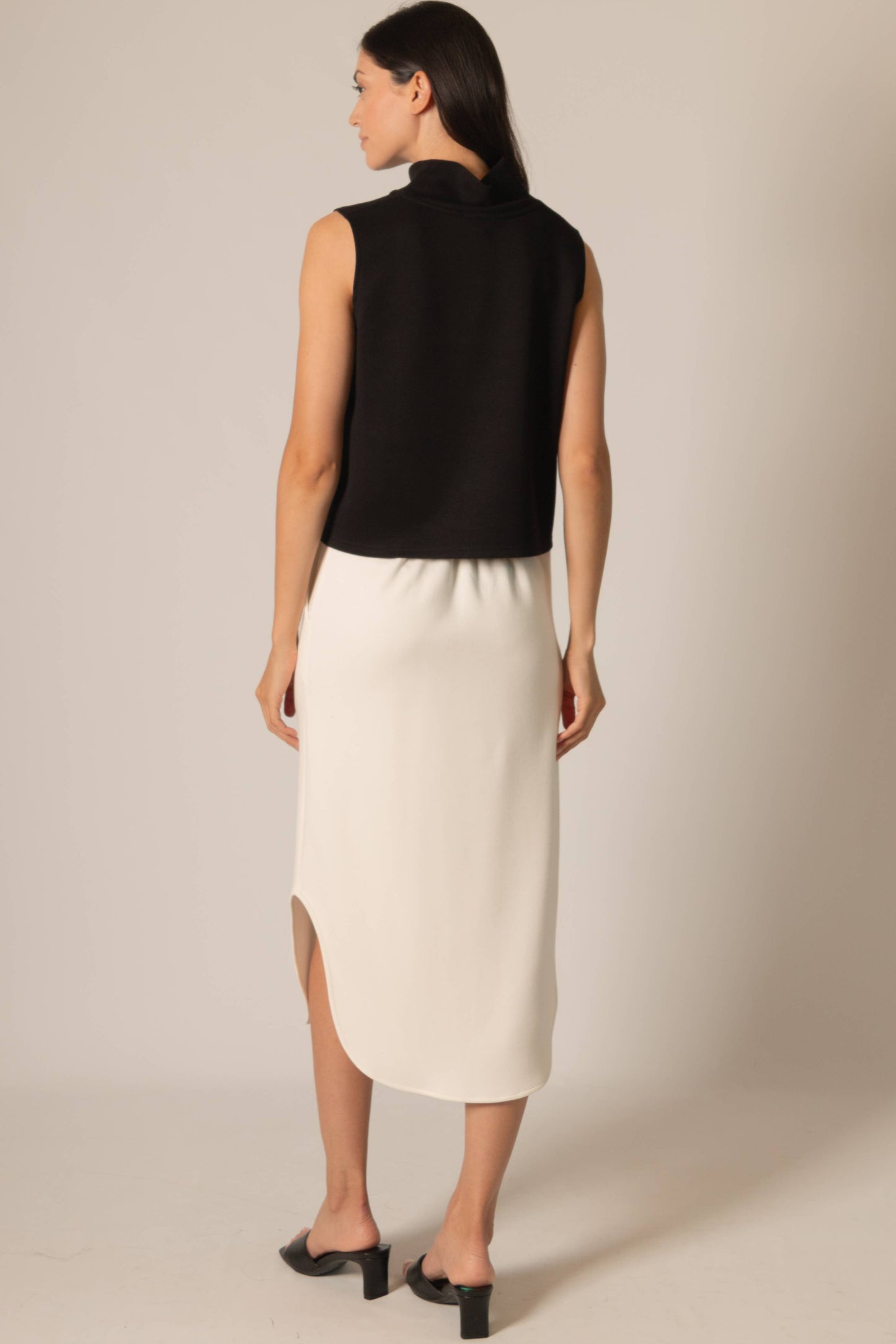 P. CILL Butter Modal Cowl Neck Sleeveless Top