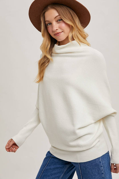 SLOUCH NECK DOLMAN PULLOVER