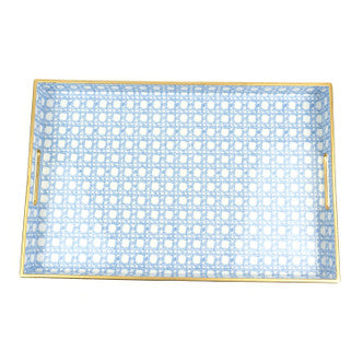 8 Oak Lane Blue Cane Vanity Tray
