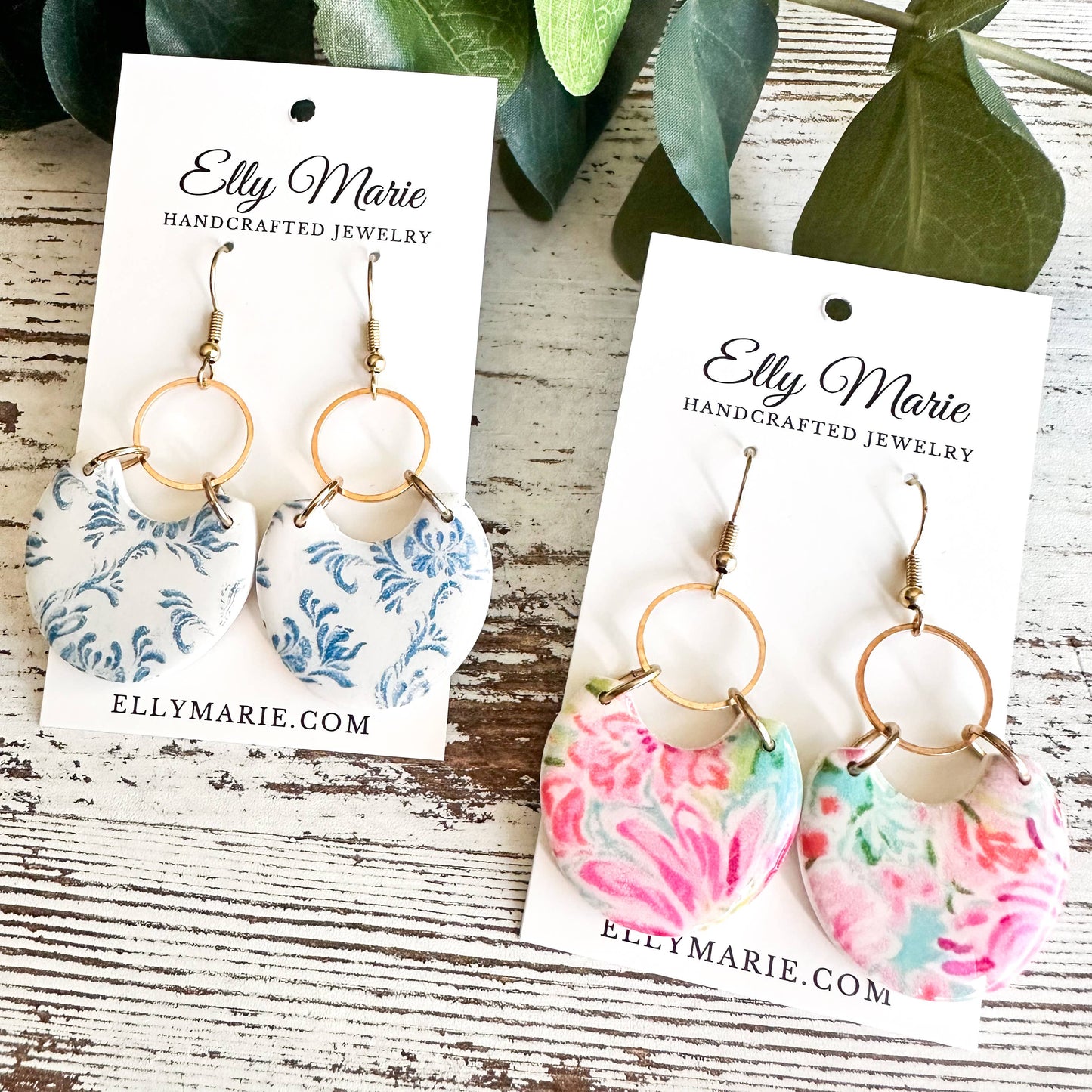 Lily Polymer Dangles- Multiple Colors- Summer Earrings, 