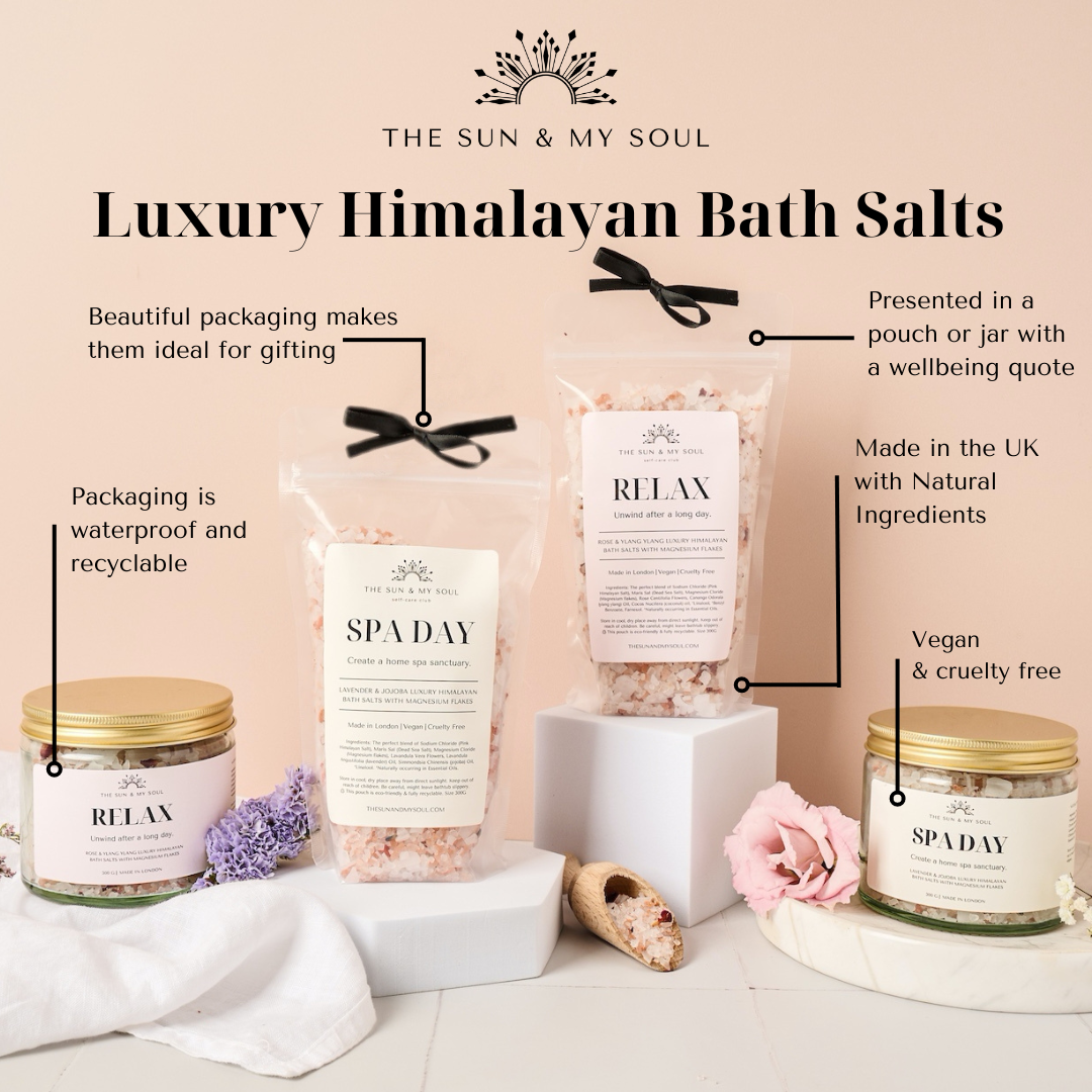 Spa Day Luxury Himalayan Bath Salts Gift⎜Lavender Jojoba