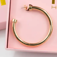 Hypo-Allergenic 2-Inch Hoop Earrings - Gold