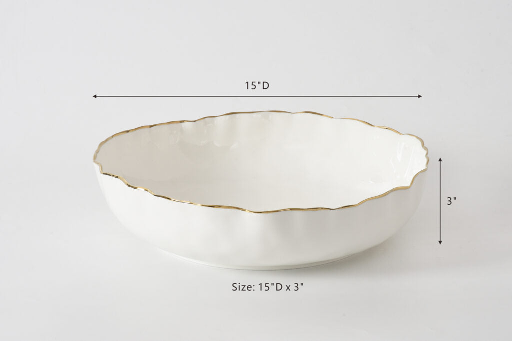 Extra Large Shallow Bowl - Pampa Bay