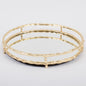 8 Oak Lane - Round Mirrored Tray - Gold Bamboo