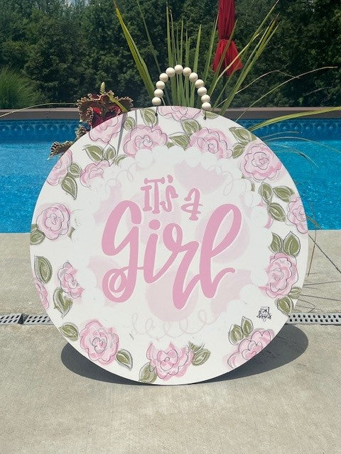 It's a Girl Door Hanger!