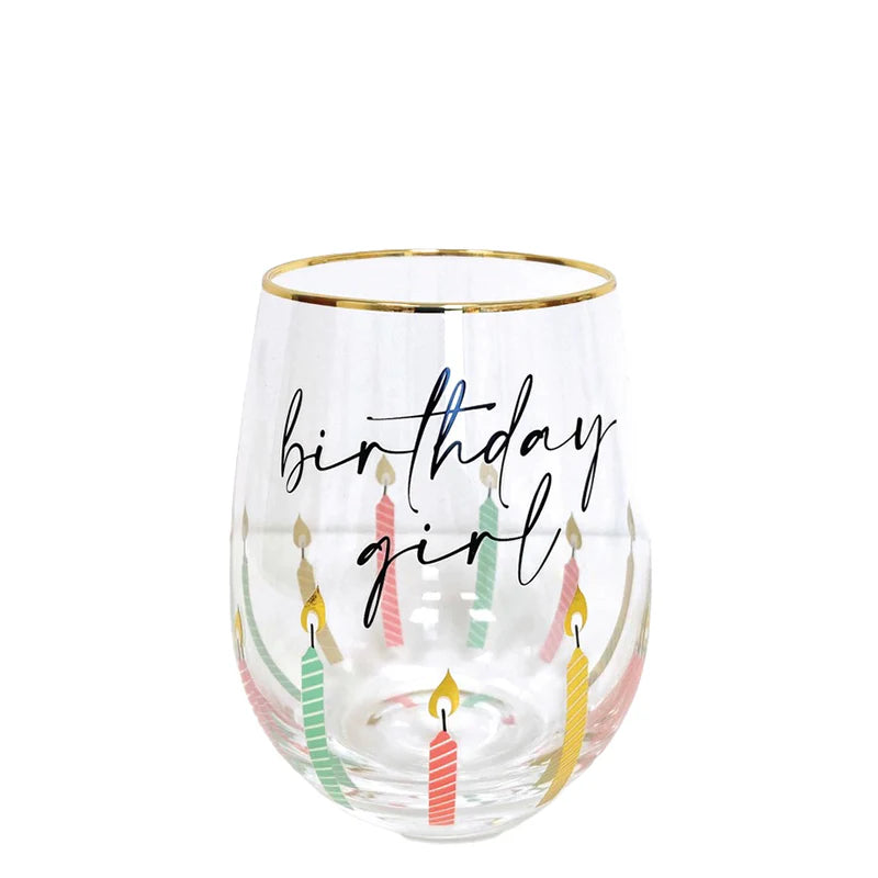 8  Oak Lane Stemless Wine Glass Birthday