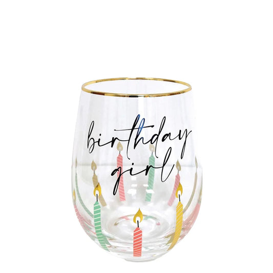 8  Oak Lane Stemless Wine Glass Birthday