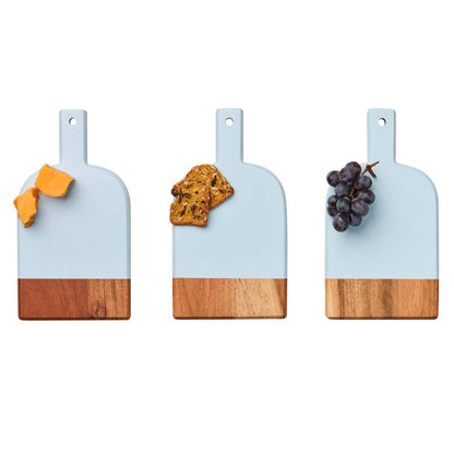 Acacia Heirloom Mini Cheese Board Set of 3 - 8x4.25" +ribbon