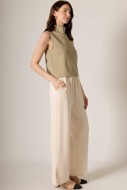 P. CILL Butter Modal Cowl Neck Sleeveless Top