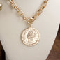 Coined Boldness – Chunky Chain Statement Necklace