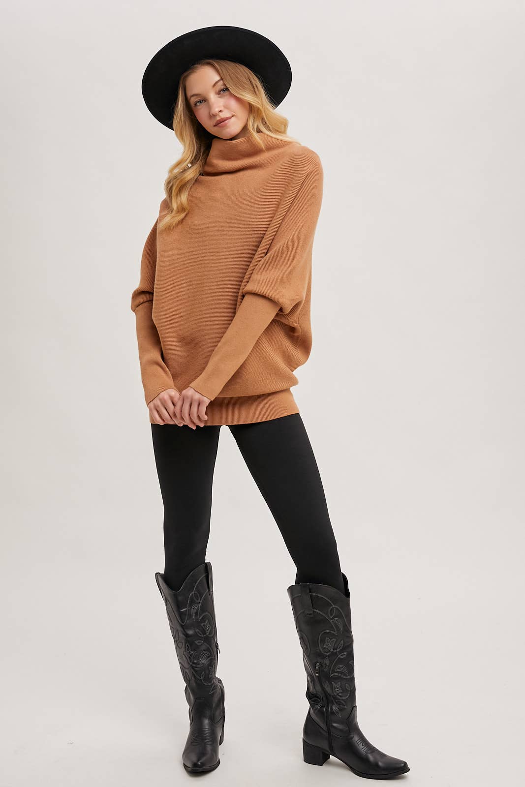 SLOUCH NECK DOLMAN PULLOVER