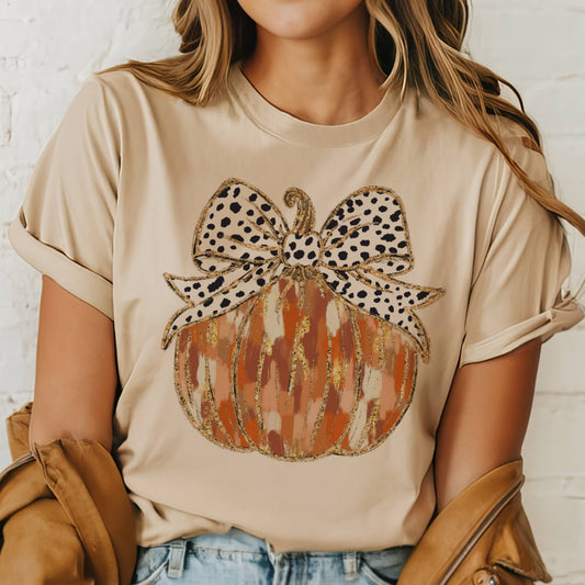 Autumn Preppy Pumpkin Patch Halloween Fall Graphic Tee