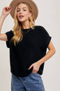 BATWING SLEEVED KNIT SWEATER TOP