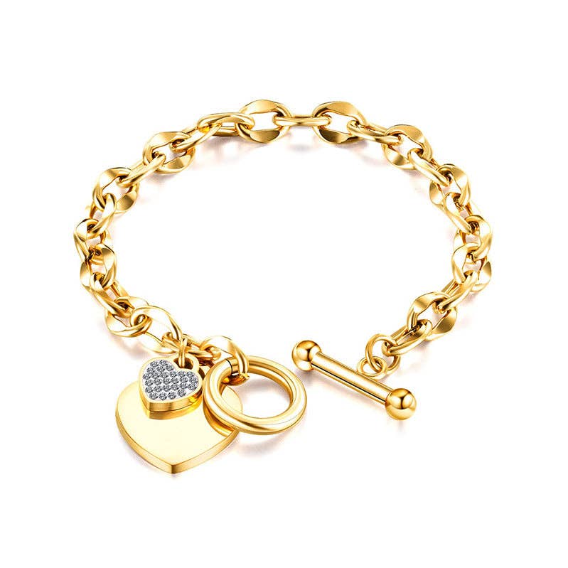 Toggle Heart Bracelet