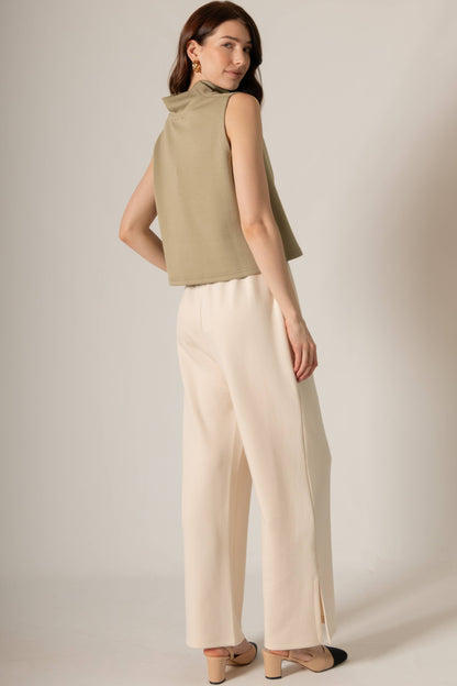 P. CILL Butter Modal Cowl Neck Sleeveless Top