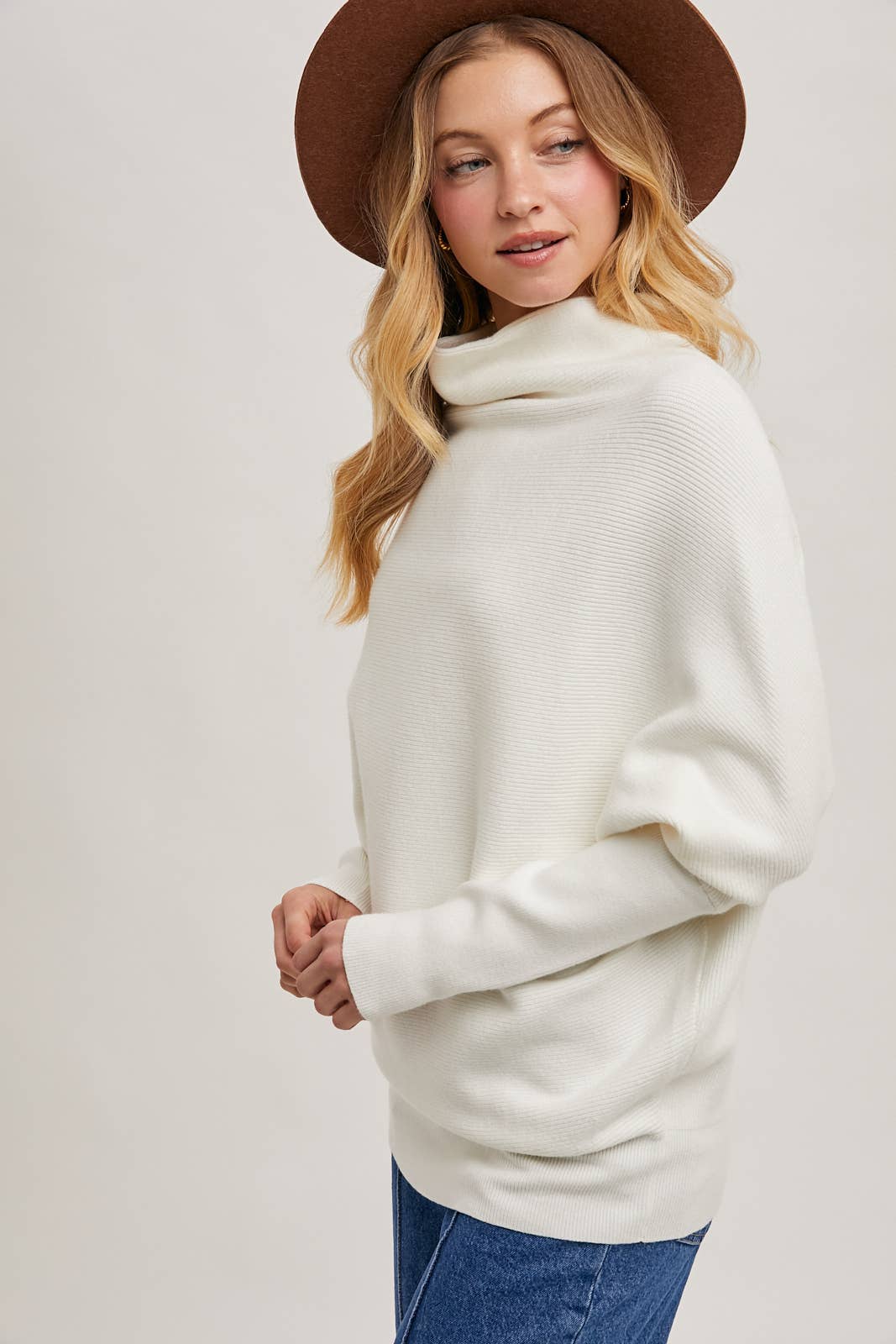 SLOUCH NECK DOLMAN PULLOVER