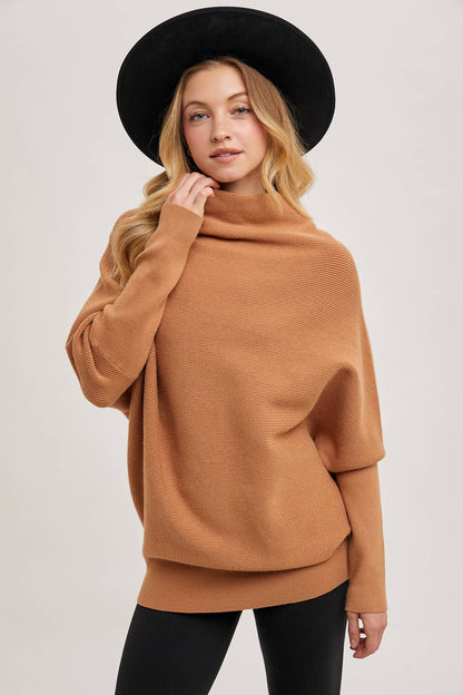 SLOUCH NECK DOLMAN PULLOVER